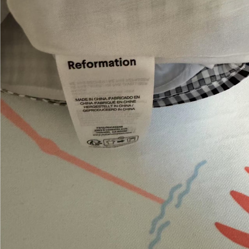 Reformation Valetta Two Piece Remy Check - Picture 6 of 6